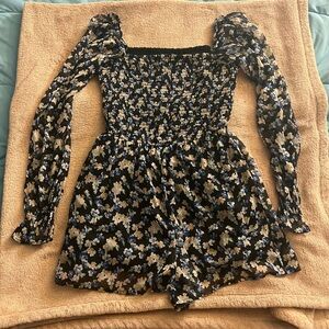 Abercrombie & Fitch Floral Smocked Romper